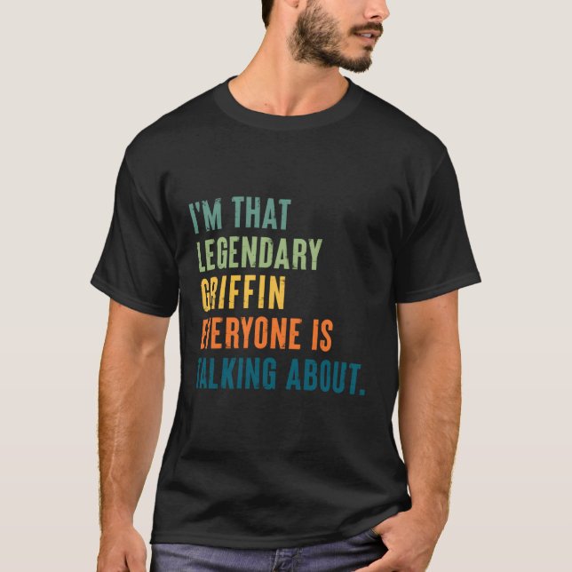 Camiseta Legendario nombre personalizado de Griffin (Anverso)