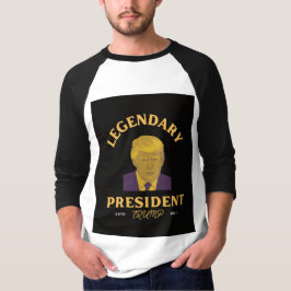 Camiseta Legendario presidente 3/4 Sleeve Raglan T-Shirt