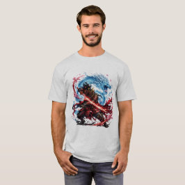 Camiseta Legendario Samurái & Taza del Dragón Azul | Guerra