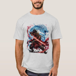 Camiseta Legendario Samurái & Taza del Dragón Azul | Guerra