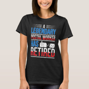 Camiseta Legendario trabajador postal se ha retirado Jubila