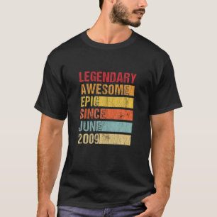 Camiseta Legendario vintage asombroso épico desde junio de