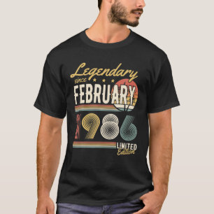 Camiseta Legendary Since February 1986 – Happy Birthday