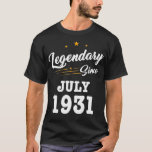 Camiseta Legendary Since July 1931 90th Birthday Tee For 90<br><div class="desc">Legendary Since July 1931 90th Birthday Tee For 90 Years Old1 .funny, quotes, cool, jokes, quote, crazy, fun, hipster, humor, humour, slogan, slogans, ali, animal, anime, arguing, army, attitude, bacteria, bald, bald bodybuilder, bald man, bee, beer, ben, ben franklin, best, best friends, birthday gift, birthday present, bodybuilder, bodybuilding, bookish, books...</div>