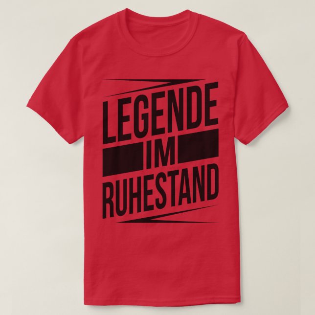 Camiseta Legende im ruhestand (Diseño del anverso)