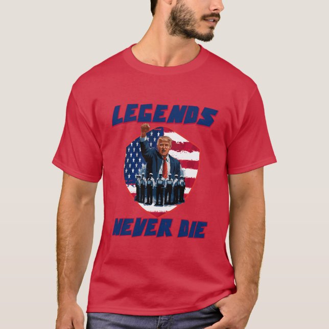 CAMISETA LEGENDS NUNCA MUERE TRUMP T-SHIRT (Anverso)