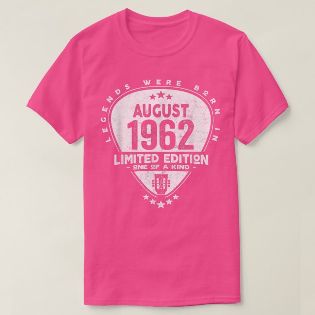 Camiseta Legends Were Born In August 1962Guitar 2077 (Diseño del anverso)