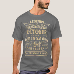 Camiseta Legends Were Born In October 1952 70 Years Old Bir