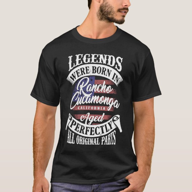 Camiseta Legends Were Born In Rancho Cucamonga California B (Anverso)