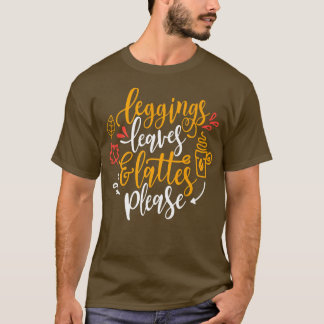 Camiseta Leggings deja lattes por favor otoño