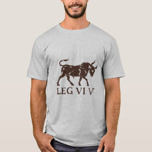 Camiseta Legio VI Victrix Toro en pigmento de tierra oscura