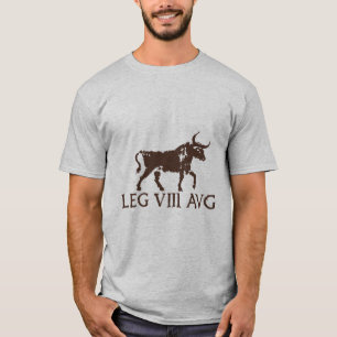 Camiseta Legio VIII Augusta Toro en pigmento romano oscuro