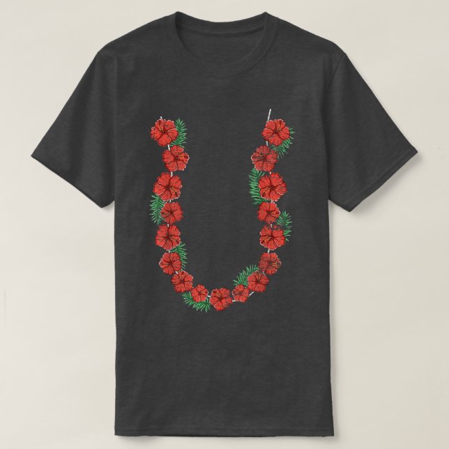 Camiseta Lei de vacaciones de verano de la cadena de flores (Diseño del anverso)