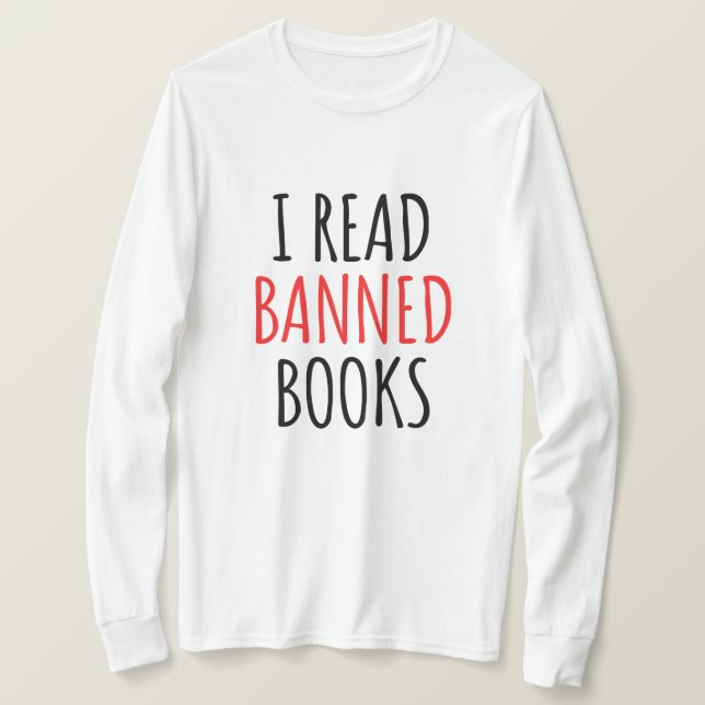 Camiseta Leí Libros Prohibidos Cita divertida (Anverso del diseño)