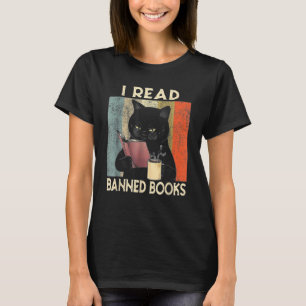 Camiseta Leí Libros Prohibidos Lector de Gatos Negro Gemelo