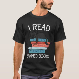 Camiseta Leí Libros Prohibidos Lector de Gatos Negro Libre