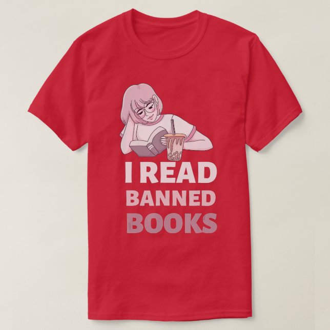 Camiseta Leí Libros Prohibidos, Lector, Gusano de Libros -  (Diseño del anverso)