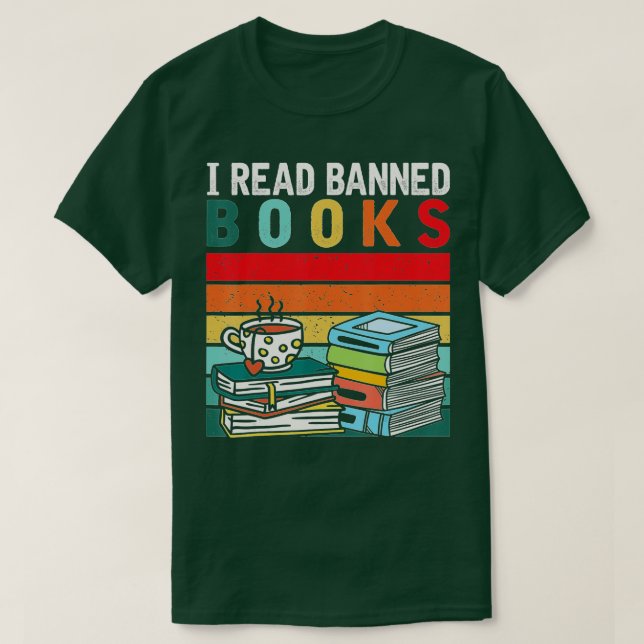 Camiseta Leí Libros Prohibidos, Lector, Gusano de Libros -  (Diseño del anverso)