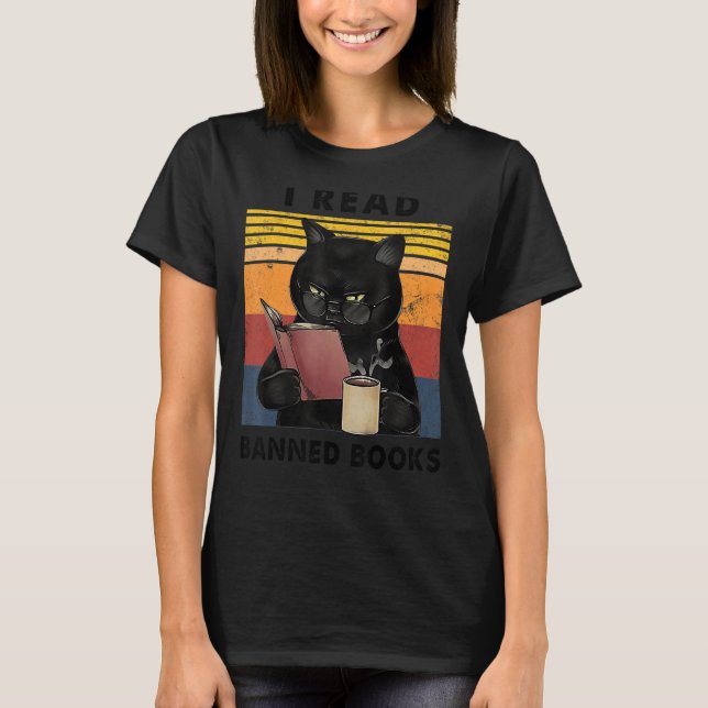 Camiseta Leí Libros Prohibidos Lombardonos Ron de gato negr (Anverso)