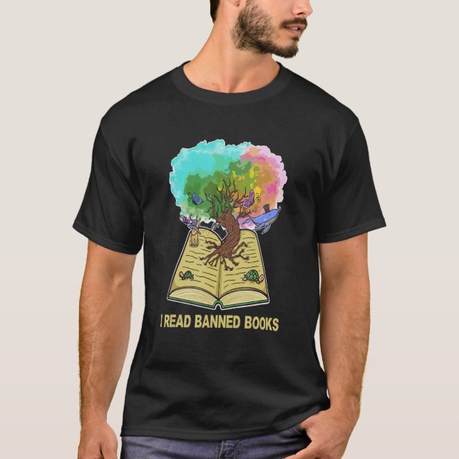 Camiseta Leí Libros Prohibidos Que Sobreviví Leyendo Libro  (Anverso)