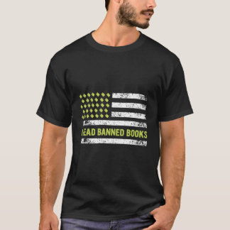 Camiseta Leí Libros Prohibidos Retro Bandera Estadounidense