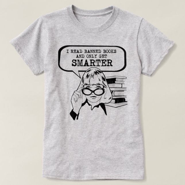 Camiseta Leí libros prohibidos y solo me puse más inteligen (Diseño del anverso)