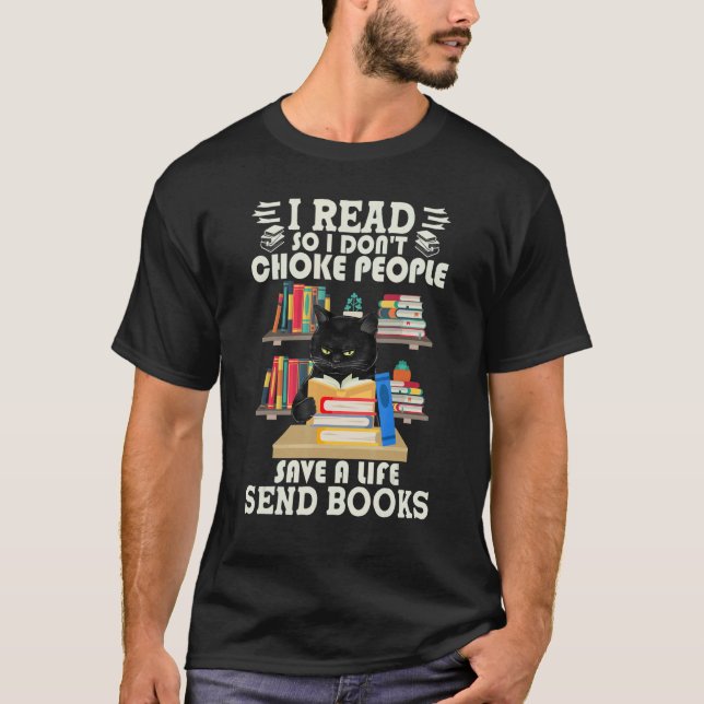 Camiseta Leí para no asfixiar a la gente que envía libros a (Anverso)