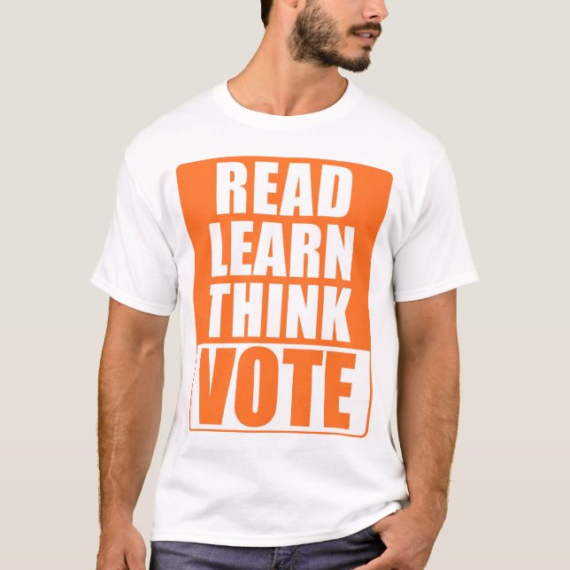 Camiseta Leído aprenda piensan voto (Anverso)