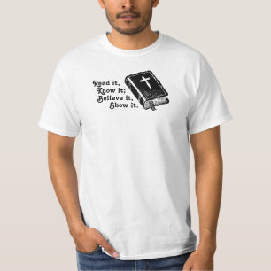 Camiseta Leído le, sépalo; Créalo, muéstrelo