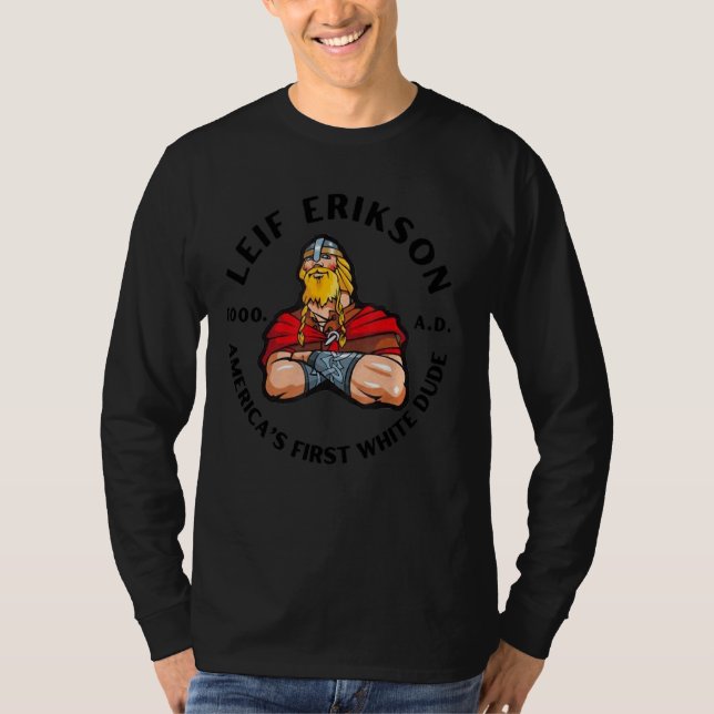 Camiseta Leif Erikson el primer anuncio de 1000 de White Du (Anverso)