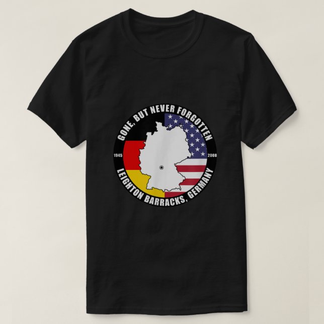 Camiseta Leighton Barracks Alemania Veterano de Base Milita (Diseño del anverso)