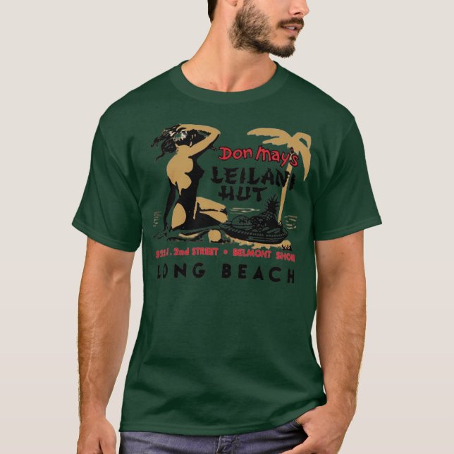 Camiseta Leilani Hut de Don May - Belmont Shore, CA - Vinta (Anverso)