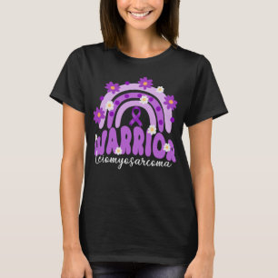 Camiseta leiomyosarcoma de groovy flor arcoiris guerrera de
