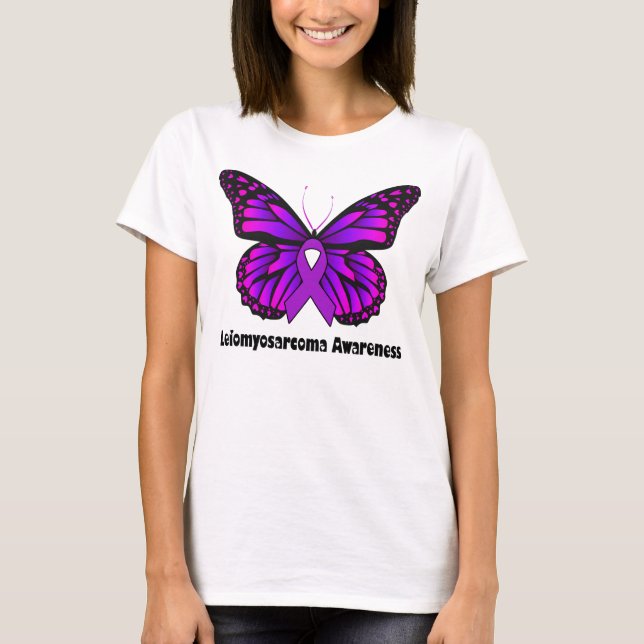 Camiseta Leiomyosarcoma de mariposa, Leiomyosarcoma Concien (Anverso)