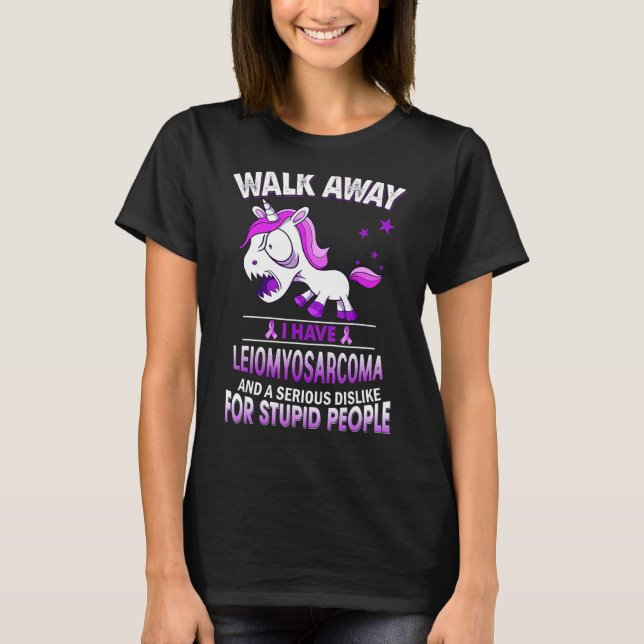 Camiseta Leiomyosarcoma Grumpy Unicornio Tengo Leiomyosarco (Anverso)