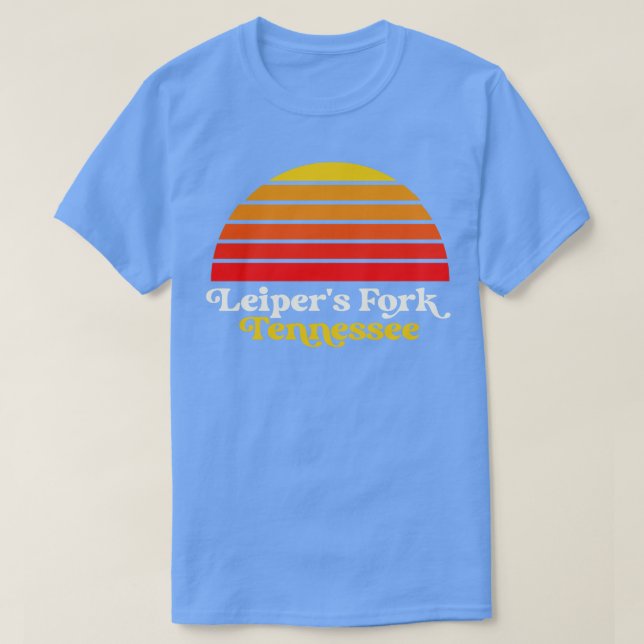 Camiseta Leipers Fork Tennessee Retro Sunset Nashville (Diseño del anverso)