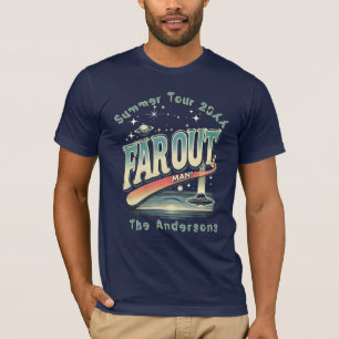 Camiseta Lejos de la familia personalizada del lema Man Ret