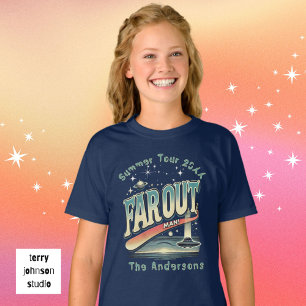 Camiseta Lejos de la familia personalizada del lema Man Ret