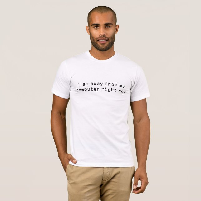 Camiseta Lejos de la furgoneta informática (Anverso completo)