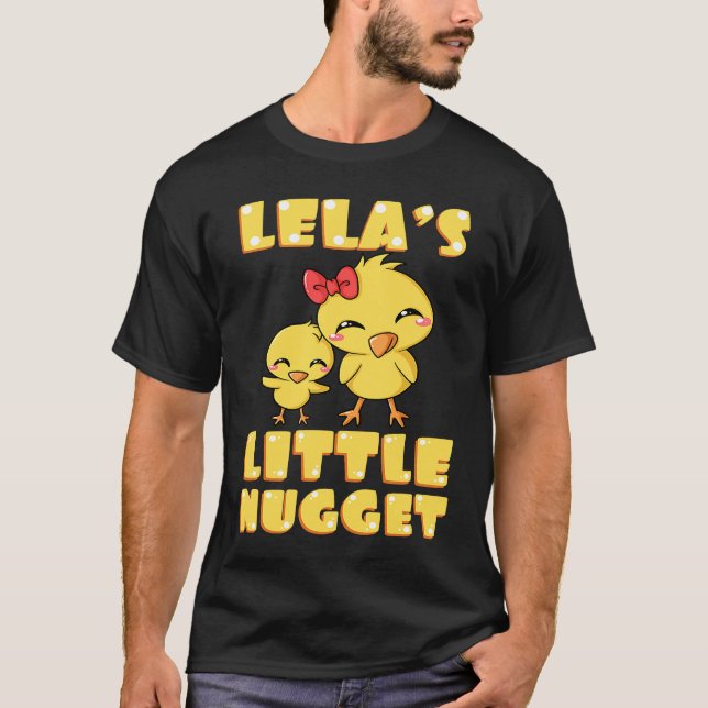Camiseta Lela's Little Nugget Chicken Lover Grandma Mother' (Anverso)