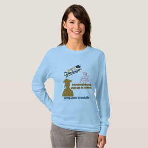 Camiseta Lema de Benjamin Franklin azul claro