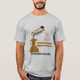 Camiseta Lema de Benjamin Franklin gris