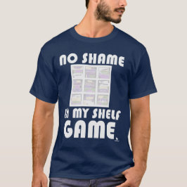 Camiseta lema de estantería de vergüenza juego de mesa épic