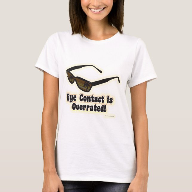 Camiseta Lema de gafas de sol divertidas sin contacto visua (Anverso)