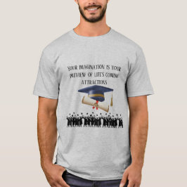 Camiseta lema de graduación de Einstein gris