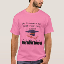 Camiseta lema de graduación de Einstein rosa