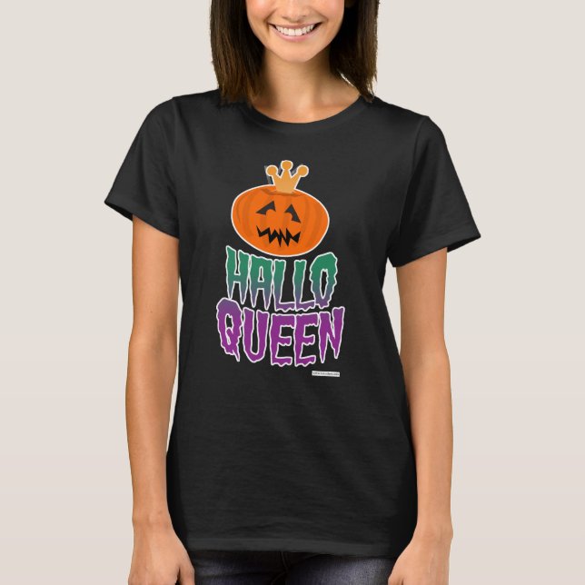 Camiseta Lema de Halloween Queen al estilo Personalizado il (Anverso)