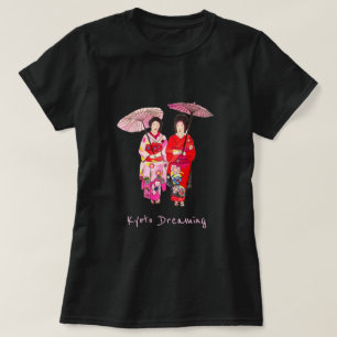 Camiseta Lema de Kyoto lindo Geisha kimono japonés