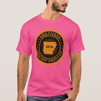 Camiseta Lema de la bandera del mapa del estado de Arkansas