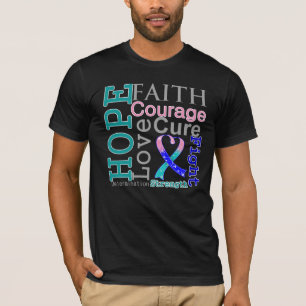 Camiseta Lema de la fe de la esperanza del cáncer de